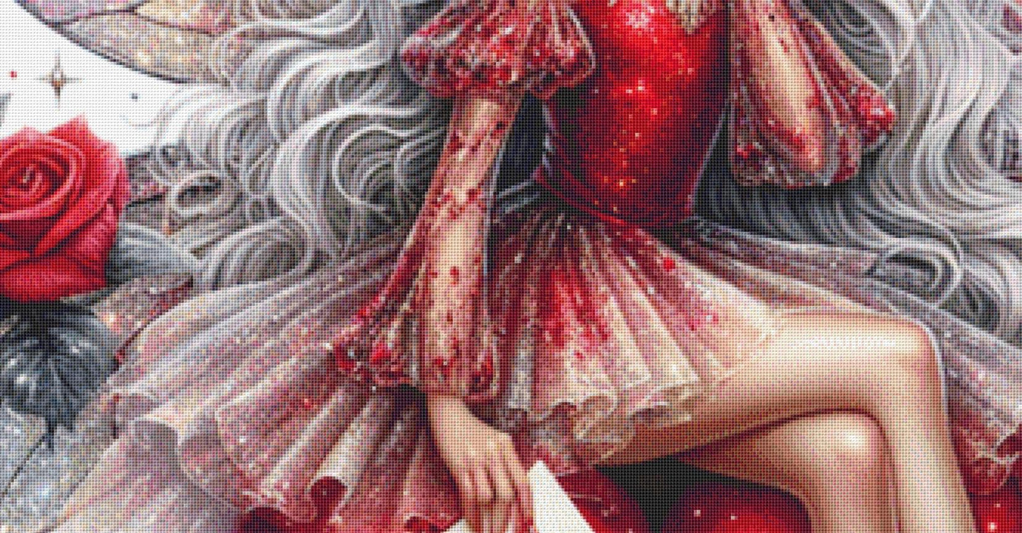 Valentine Fairy No. 8 (Max Size/Color) counted cross stitch pattern by Art Outrageous