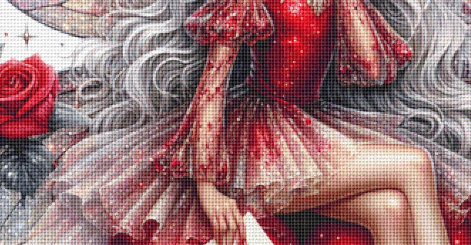 Valentine Fairy No. 8 (Max Size/Color) counted cross stitch pattern by Art Outrageous