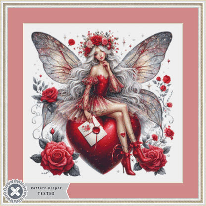 Valentine Fairy No. 8 (Small) counted cross stitch pattern by Art Outrageous