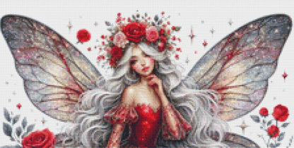 Valentine Fairy No. 8 (Small) counted cross stitch pattern by Art Outrageous