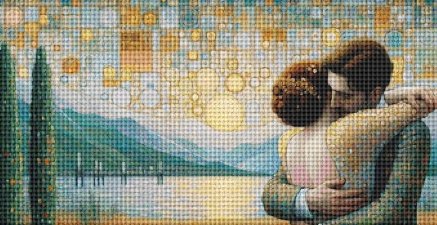 Loving Embrace counted cross stitch pattern by Ana Dias