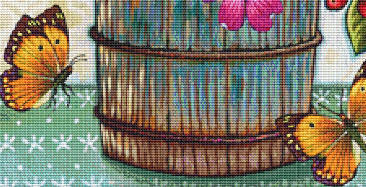 Glorious Summer Golds counted cross stitch pattern by Peggy Davis/Porterfields Fine Art Licensing
