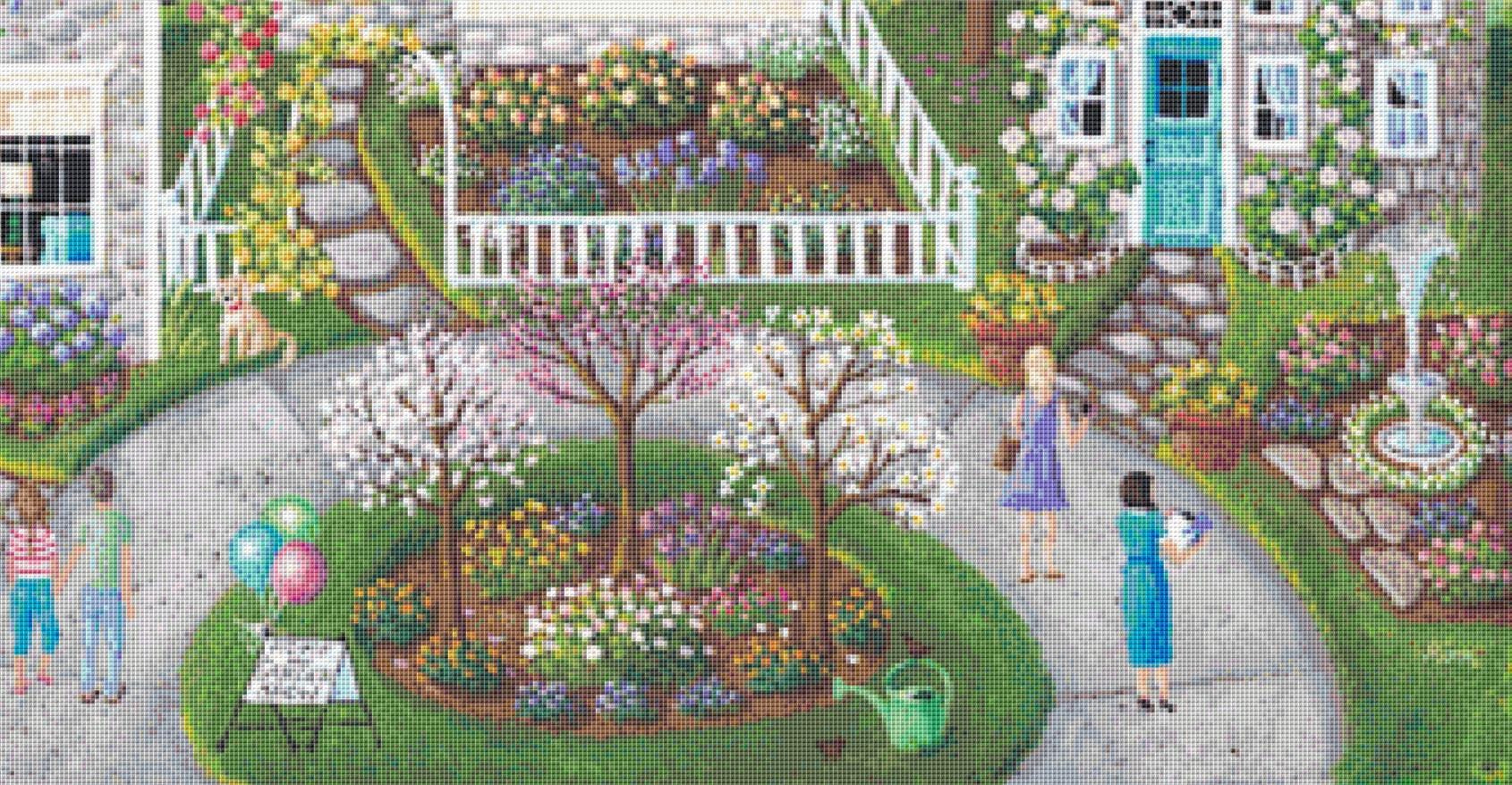 Home and Garden Show counted cross stitch pattern by Kim Leo licensed by JMS Art Licensing