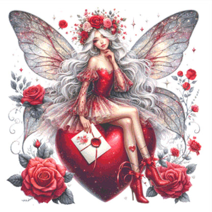 Valentines Fairy No. 8 counted cross stitch pattern by Art Outrageous