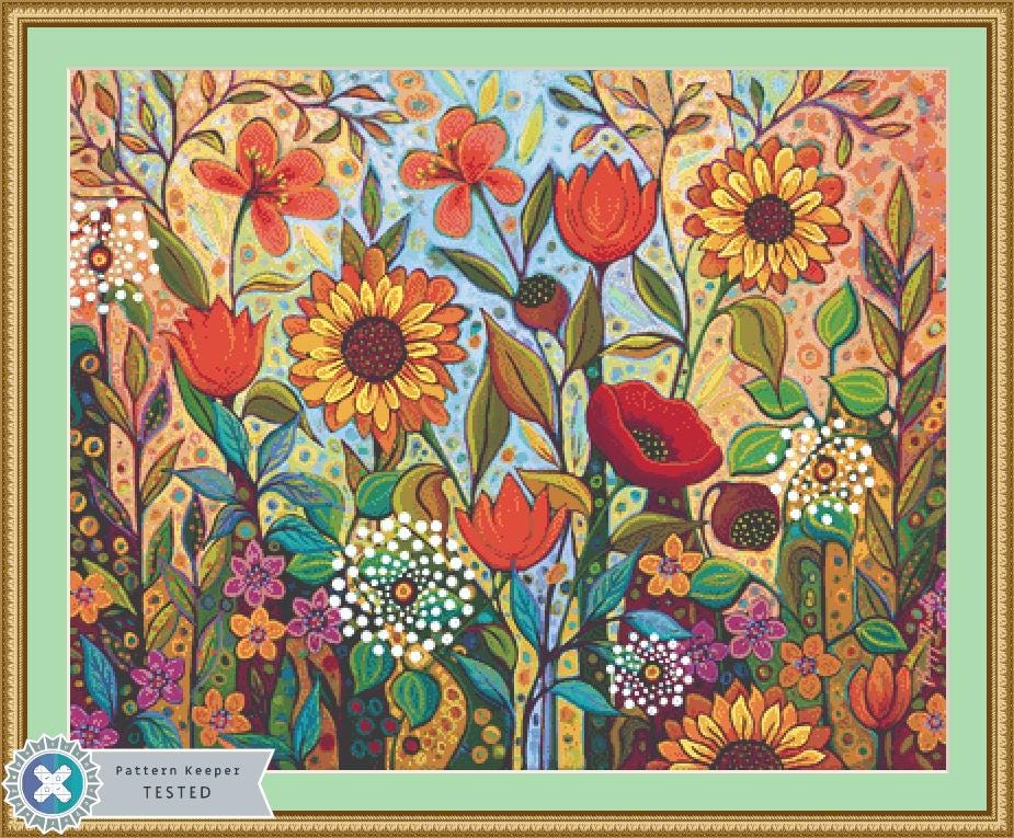 Joy in the Morning counted cross stitch pattern by Peggy Davis/Porterfields Fine Art Licensing