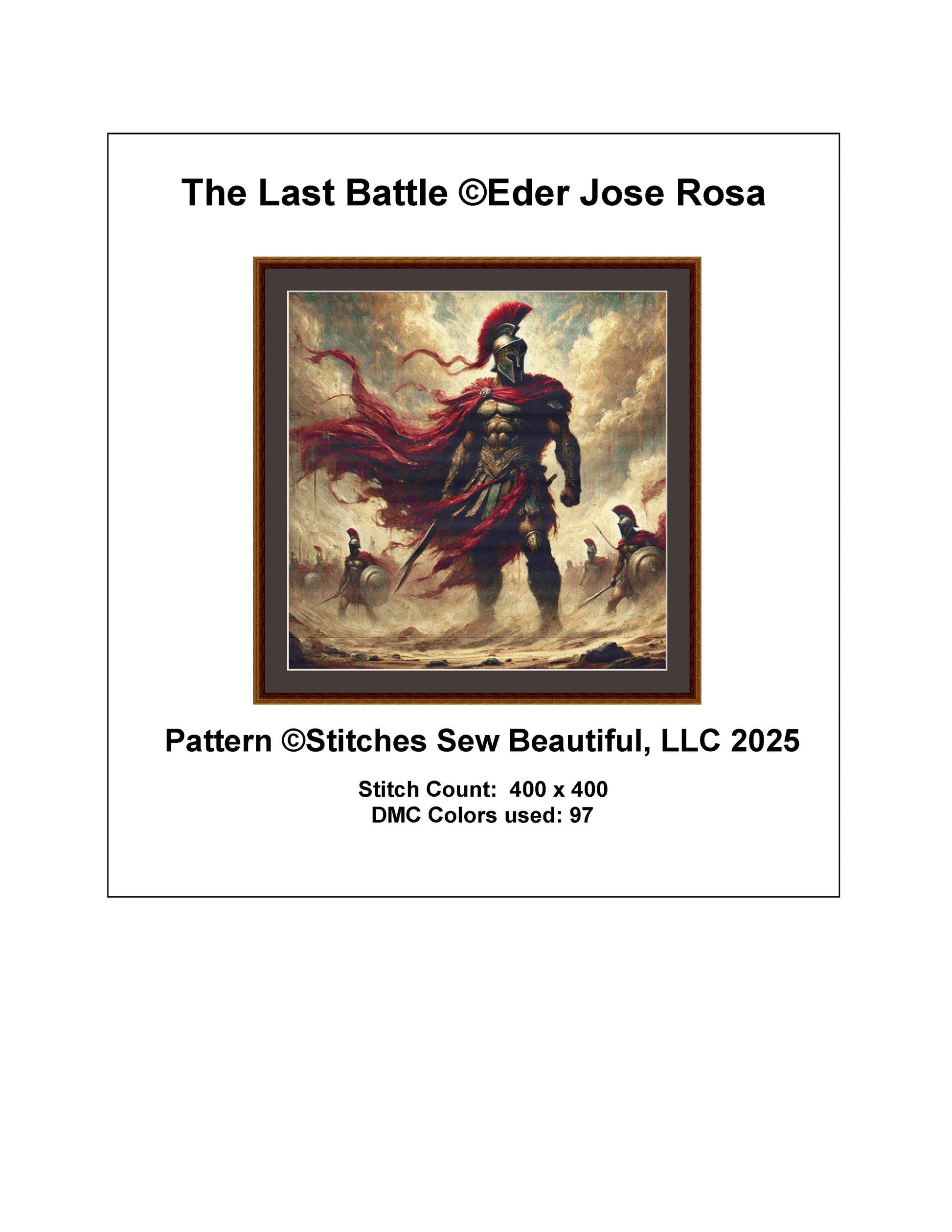 The Last Battle counted cross stitch pattern by Eder Jose Rosa