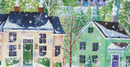 Snow Frosted Fun counted cross stitch pattern by Kim Leo licensed by  JMS Art Licensing
