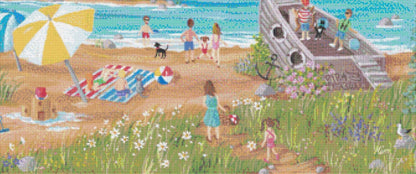 Sun Day Fun Day counted cross stitch pattern by Kim Leo licensed by JMS Art Licensing