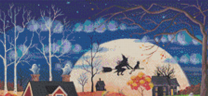 By the Light of the Moon (Small) counted cross stitch pattern by Kim Leo licensed by JMS Art Licensing