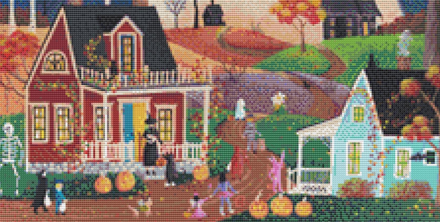 By the Light of the Moon (Small) counted cross stitch pattern by Kim Leo licensed by JMS Art Licensing