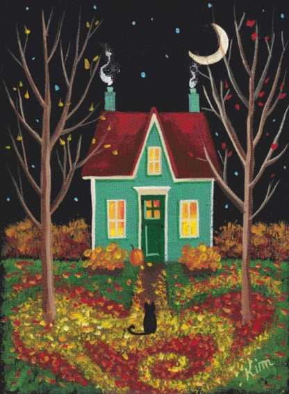 Autumn Mosaic 16 (Max Size/Color) counted cross stitch pattern by Kim Leo licensed by JMS Art Licensing