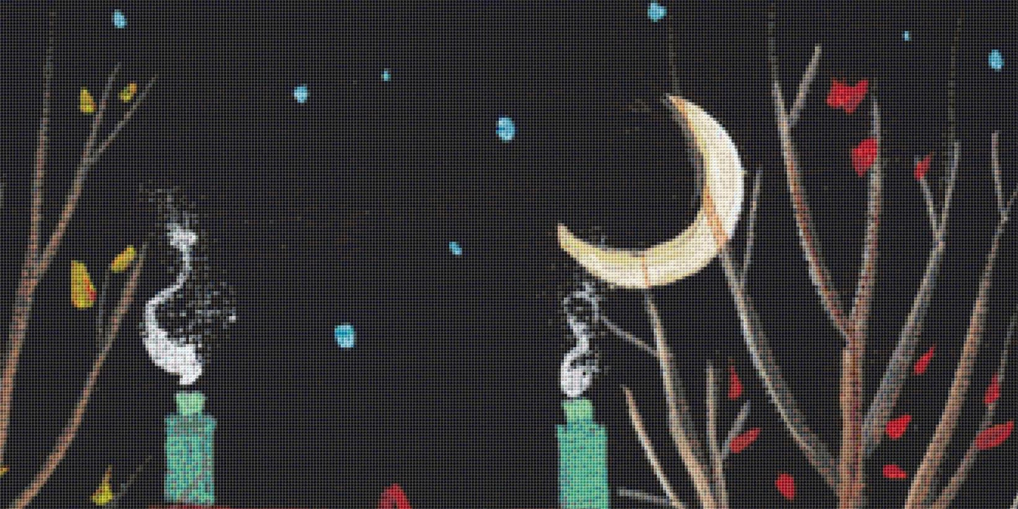 Autumn Mosaic 16 (Max Size/Color) counted cross stitch pattern by Kim Leo licensed by JMS Art Licensing