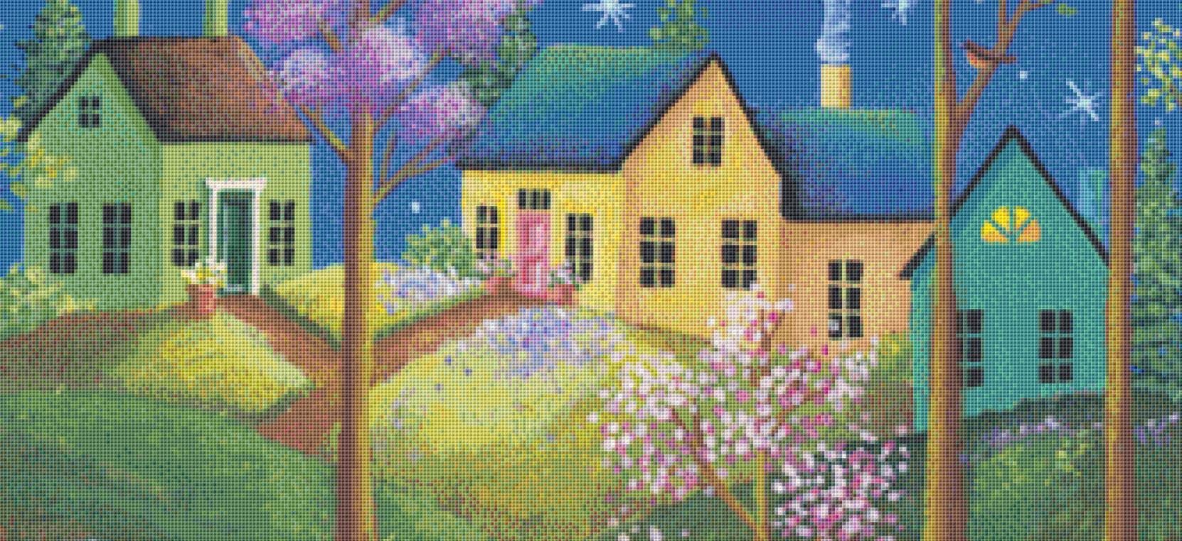 New Moon (Max Size/Color) counted cross stitch pattern by Kim Leo licensed by JMS Art Licensing