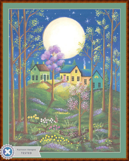 New Moon (Max Size/Color) counted cross stitch pattern by Kim Leo licensed by JMS Art Licensing