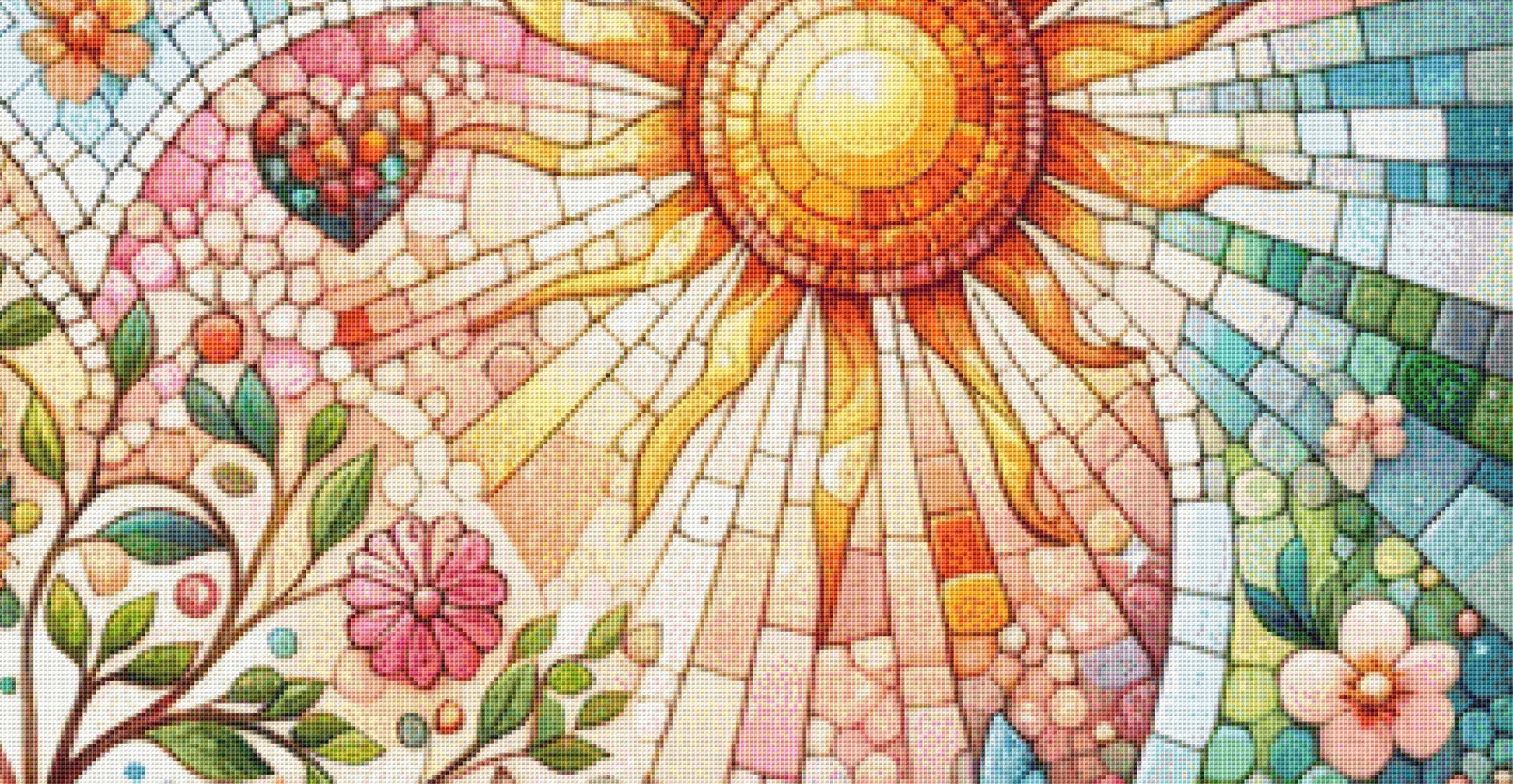 Everheart Mosaic (Max) counted cross stitch pattern by World of Love Hearts/Adrian G. Eyre