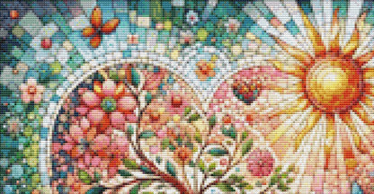 Everheart Mosaic (Small) counted cross stitch pattern by World of Love Hearts/Adrian G. Eyre