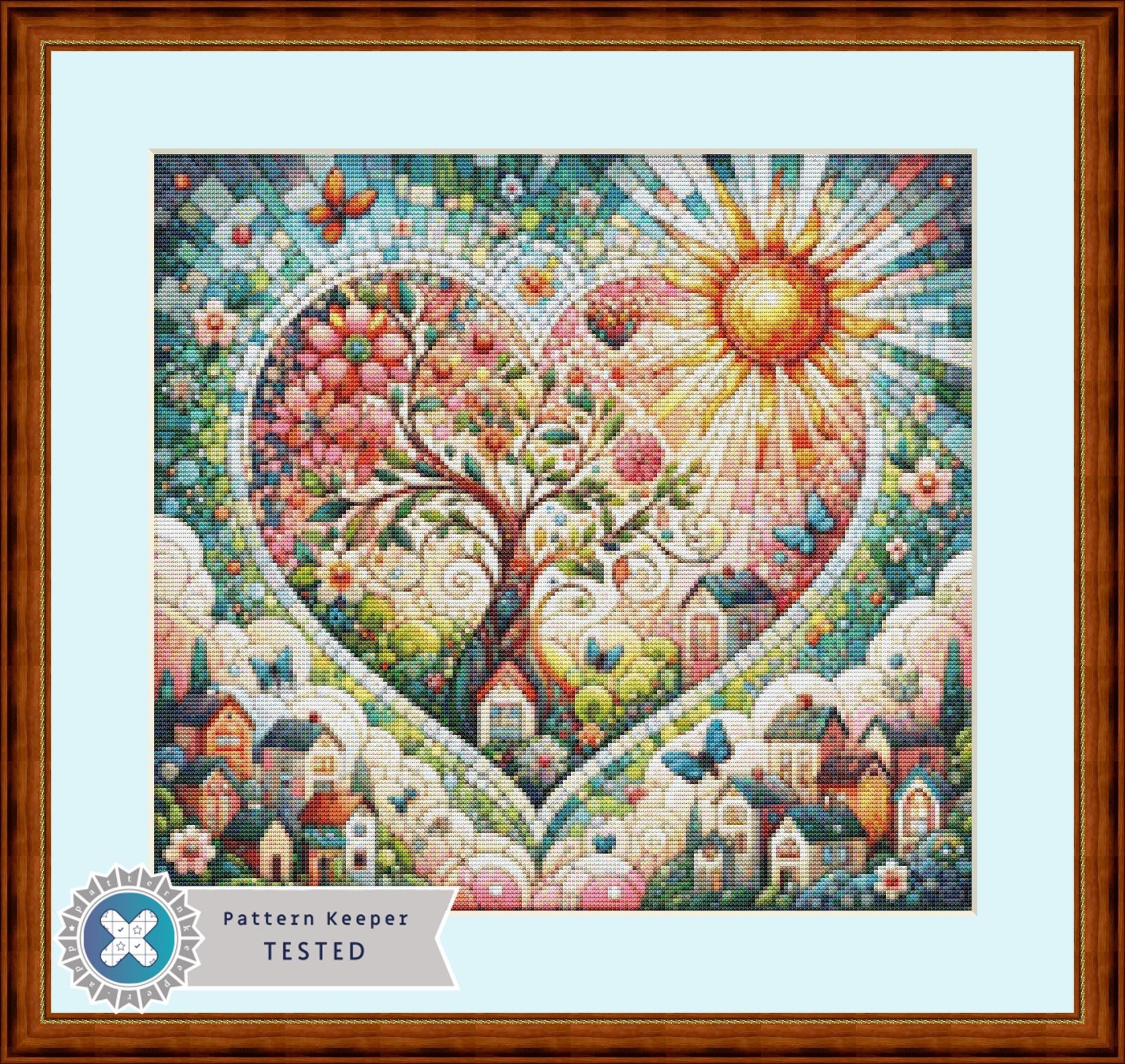 Everheart Mosaic (Small) counted cross stitch pattern by World of Love Hearts/Adrian G. Eyre