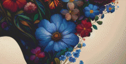 Floral Heart of Serenity counted cross stitch pattern by World of Love Hearts/Adrian G. Eyre
