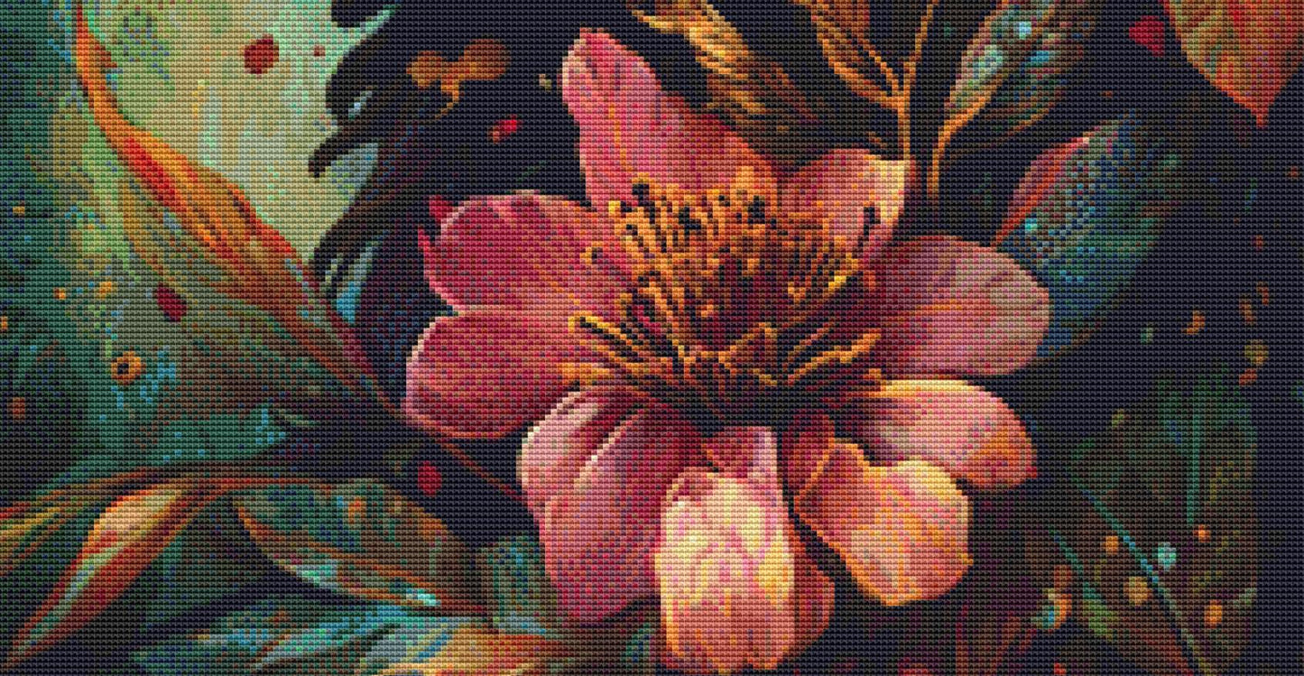 Watercolor Leopard counted cross stitch pattern by Digital Art Club AU