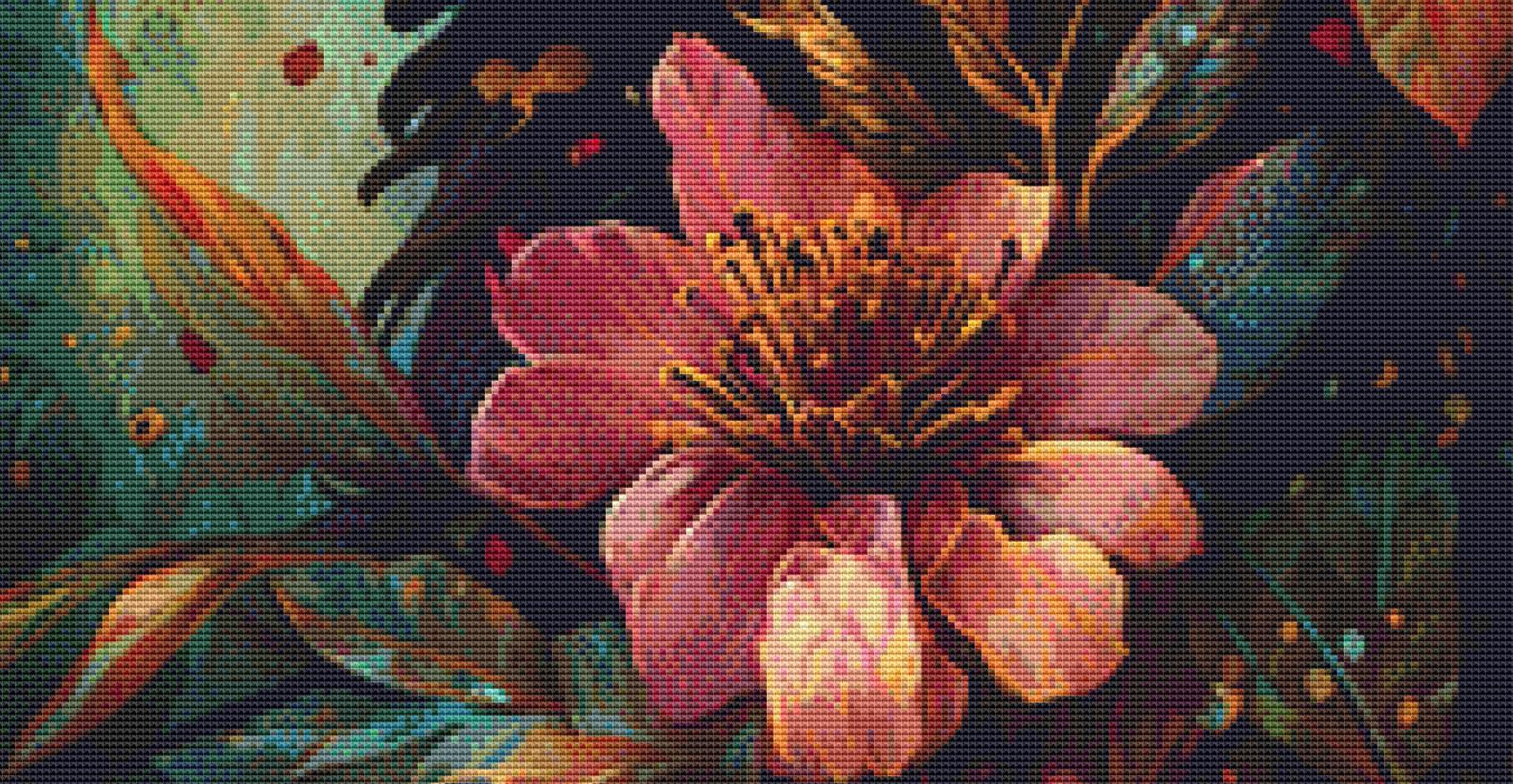 Watercolor Leopard counted cross stitch pattern by Digital Art Club AU