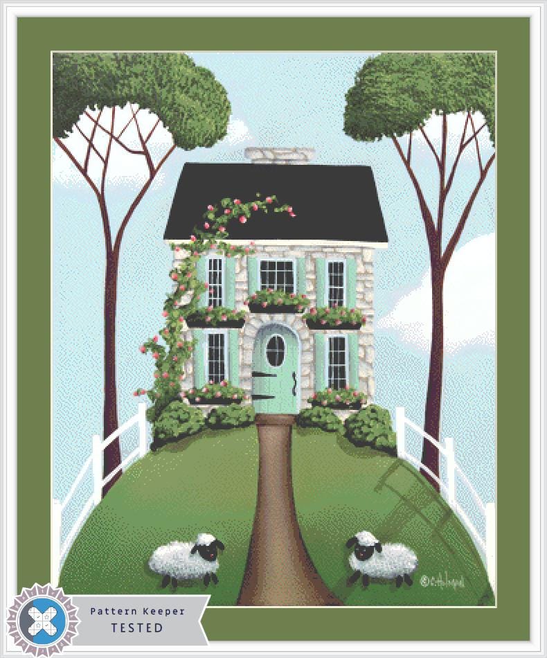 Brambleberry Cottage counted cross stitch pattern by Catherine Holman/Ansada Art Licensing Group, LLC