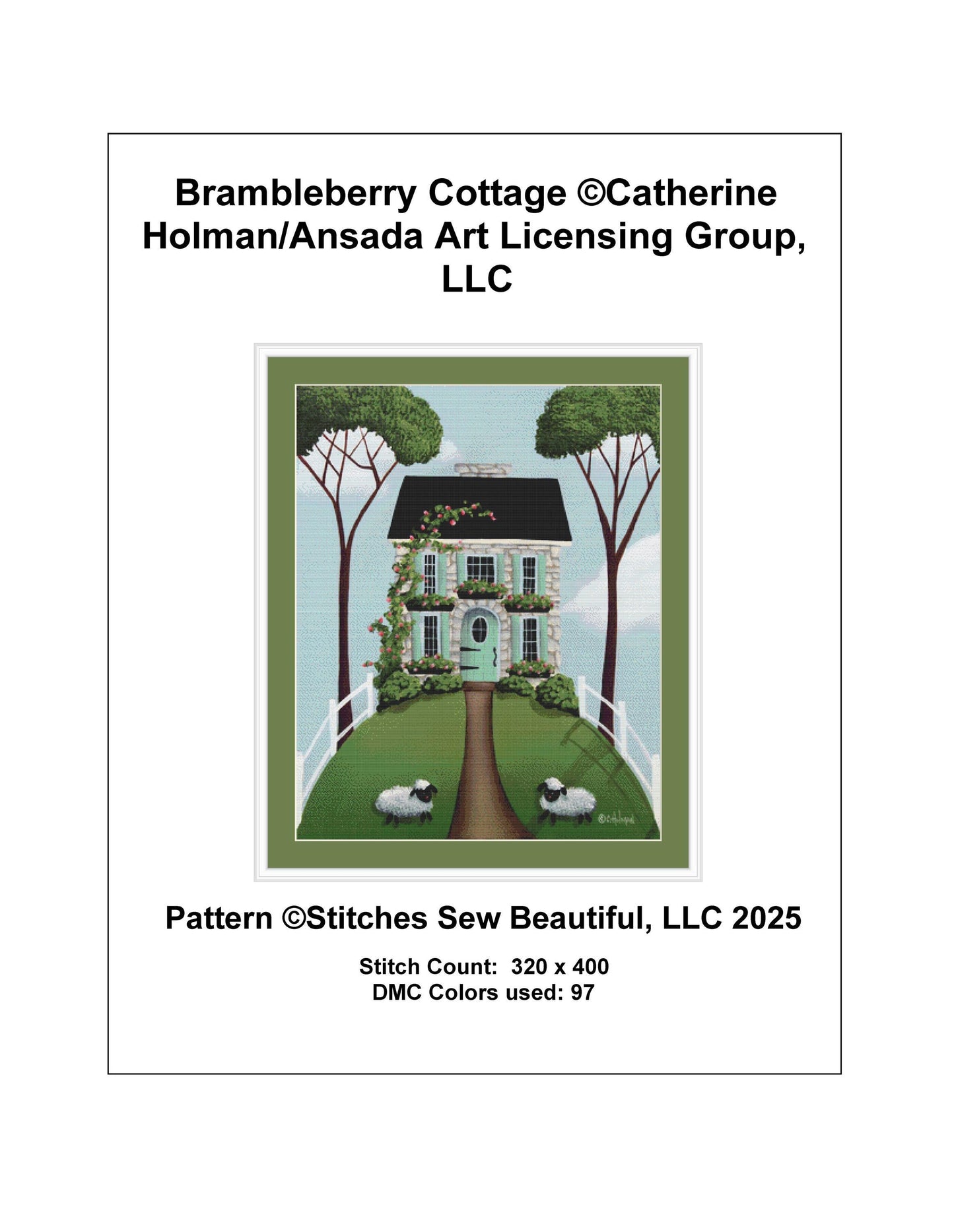 Brambleberry Cottage counted cross stitch pattern by Catherine Holman/Ansada Art Licensing Group, LLC