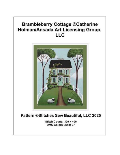 Brambleberry Cottage counted cross stitch pattern by Catherine Holman/Ansada Art Licensing Group, LLC
