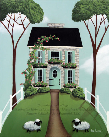 Brambleberry Cottage counted cross stitch pattern by Catherine Holman/Ansada Art Licensing Group, LLC