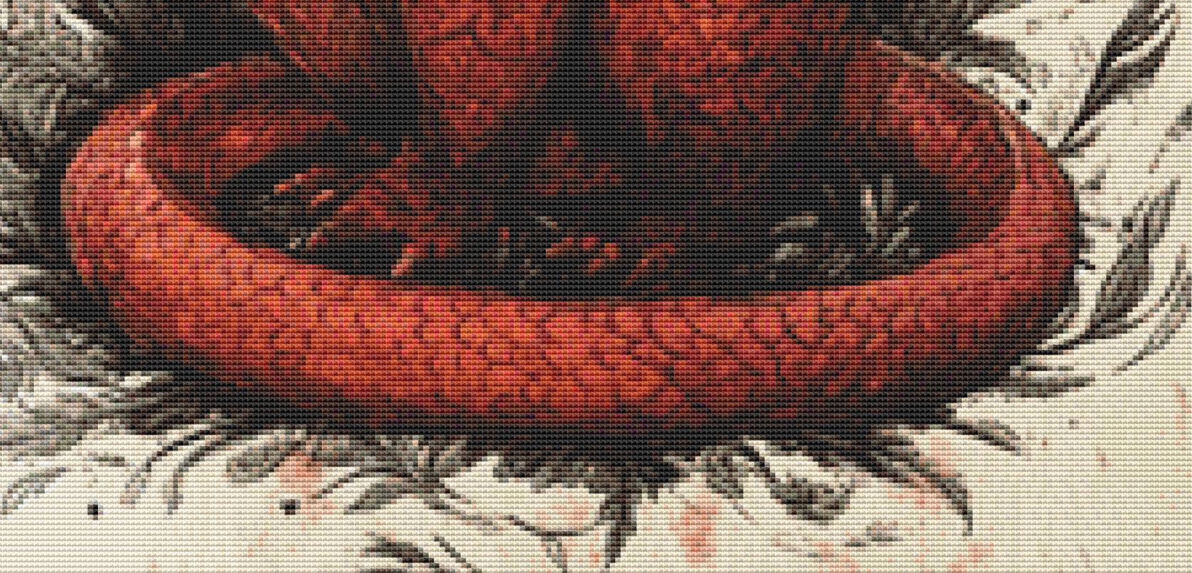 Dragon Hearts counted cross stitch pattern by Serr.Kai A Quill & Ink