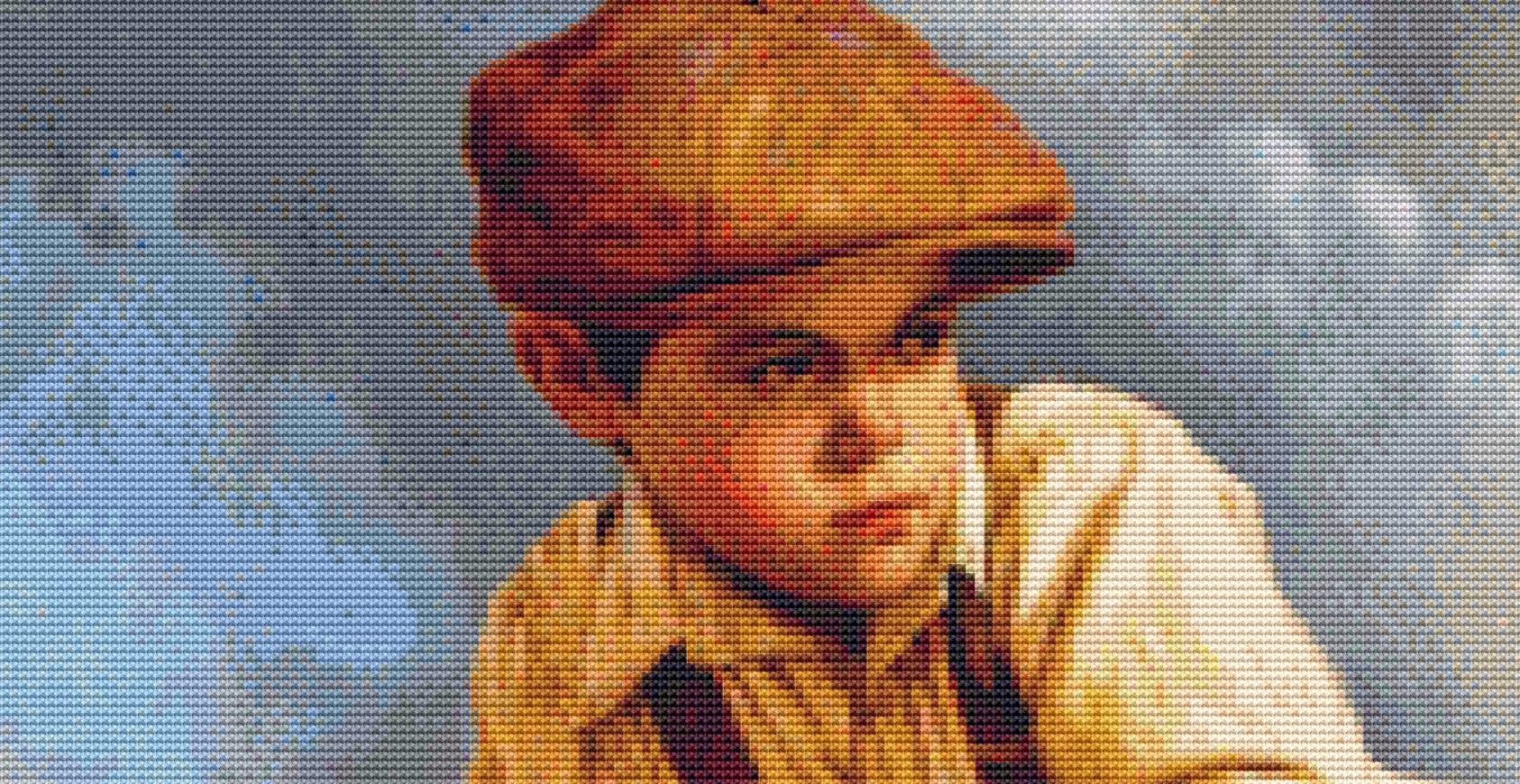 Fastball counted cross stitch pattern by Jim Daly/Ansada Art Licensing Group, LLC