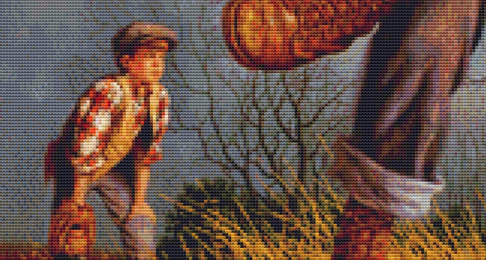 Fastball counted cross stitch pattern by Jim Daly/Ansada Art Licensing Group, LLC