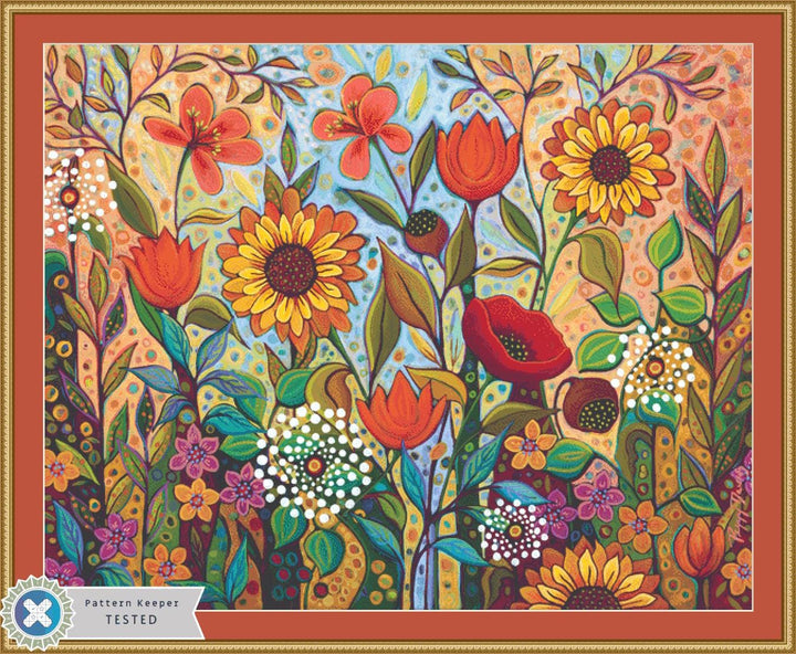 Joy in the Morning (Max Size/Color) counted cross stitch pattern by Peggy Davis/Porterfields Fine Art Licensing