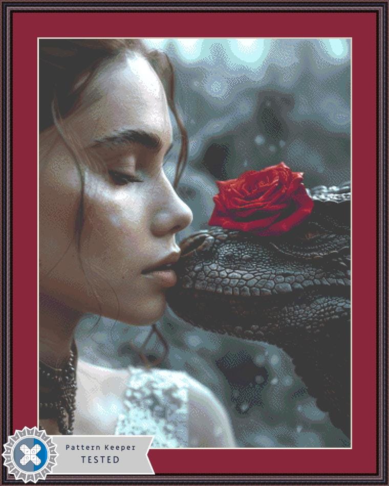 A Rose for You counted cross stitch pattern by Serr.Kai A Quill & Ink