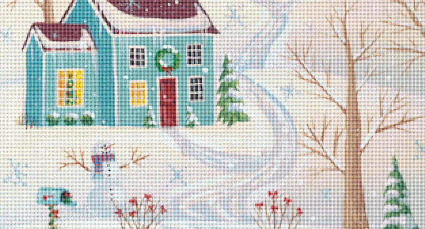 Christmas Carolers (Max Size/Color) counted cross stitch pattern by Kim Leo licensed by JMS Art licensing