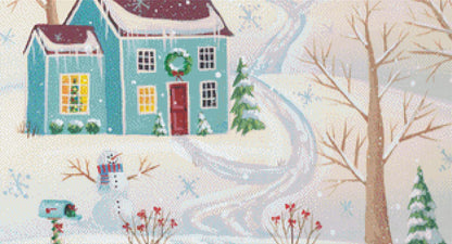 Christmas Carolers (Max Size/Color) counted cross stitch pattern by Kim Leo licensed by JMS Art licensing