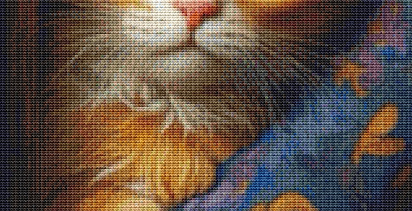 Hidden counted cross stitch pattern by Ingrid Jean AI Art