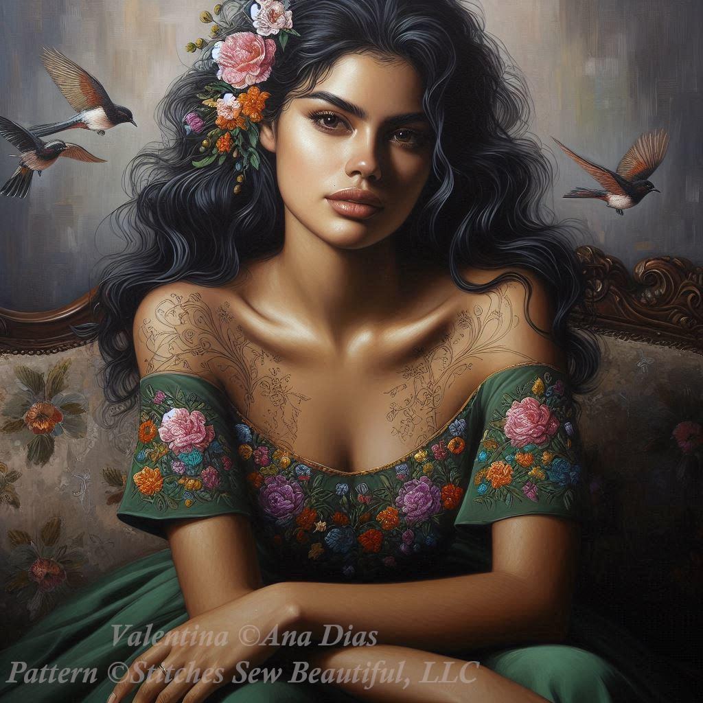 Valentina counted cross stitch pattern by Ana Dias