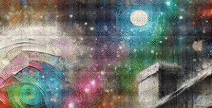 Strolling into my Vivid Destiny counted cross stitch pattern by World of Love Hearts/Adrian G. Eyre