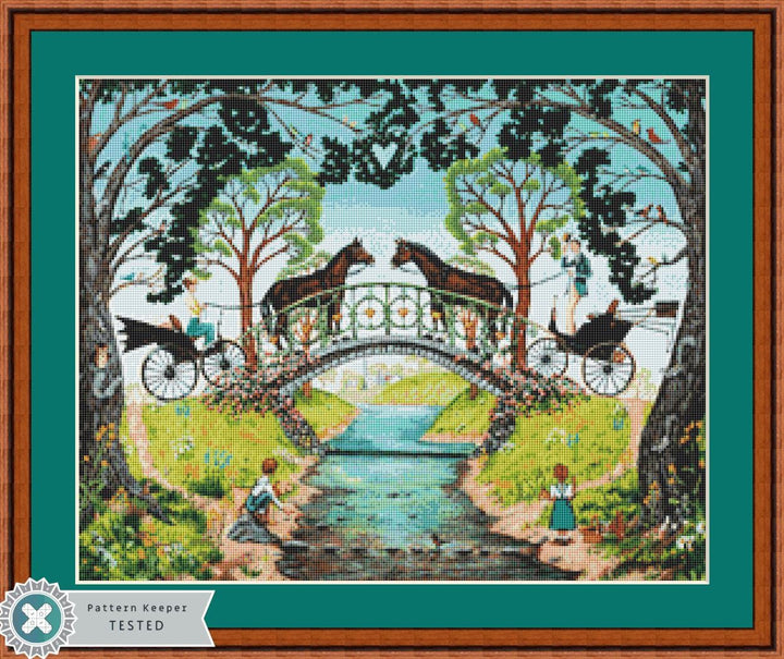 Creek Crossing (Small) counted cross stitch pattern by Joseph Holodook/Porterfields Fine Art Licensing