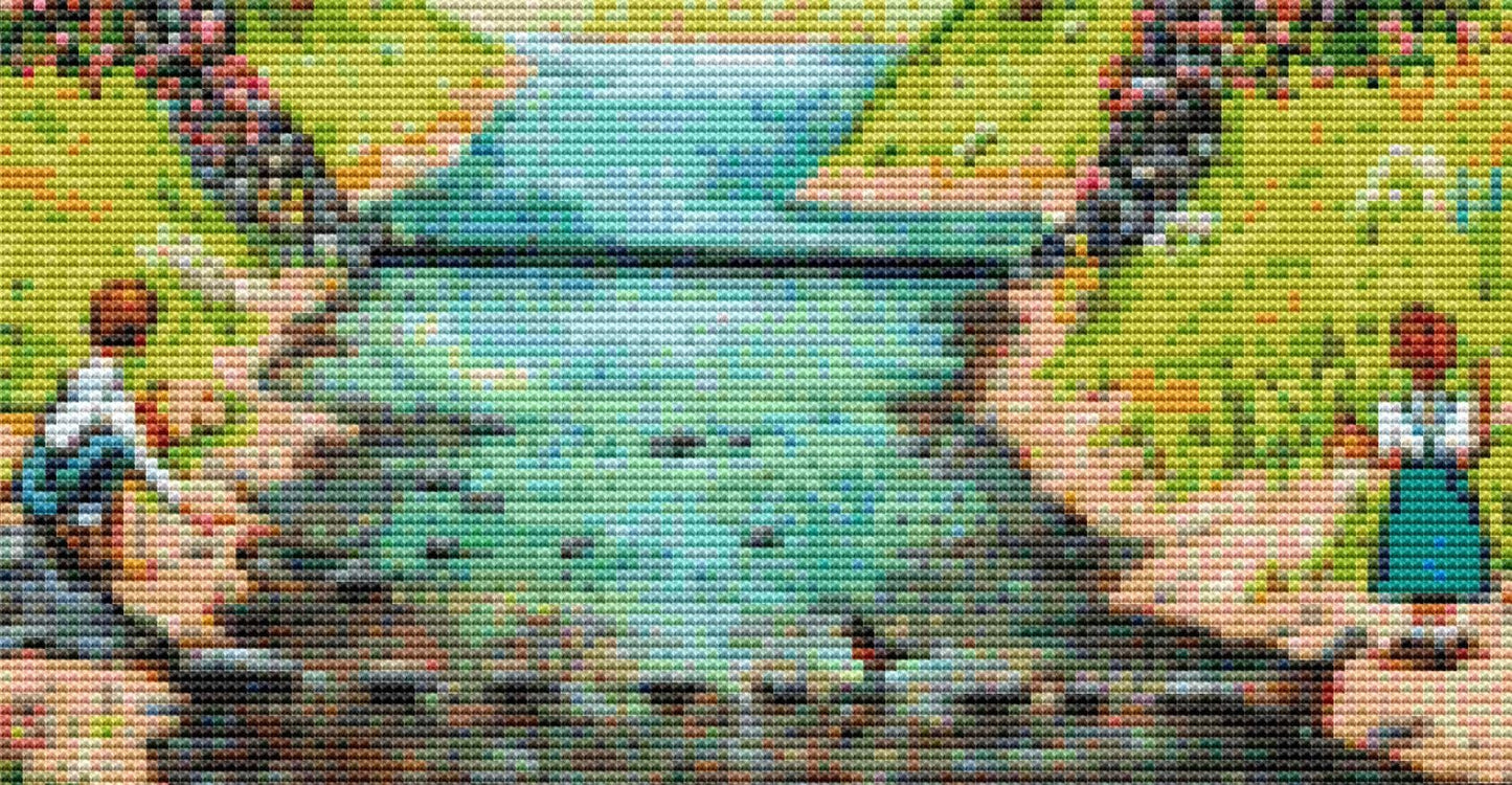 Creek Crossing (Small) counted cross stitch pattern by Joseph Holodook/Porterfields Fine Art Licensing