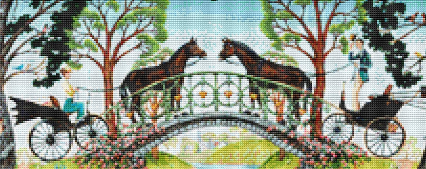 Creek Crossing (Small) counted cross stitch pattern by Joseph Holodook/Porterfields Fine Art Licensing