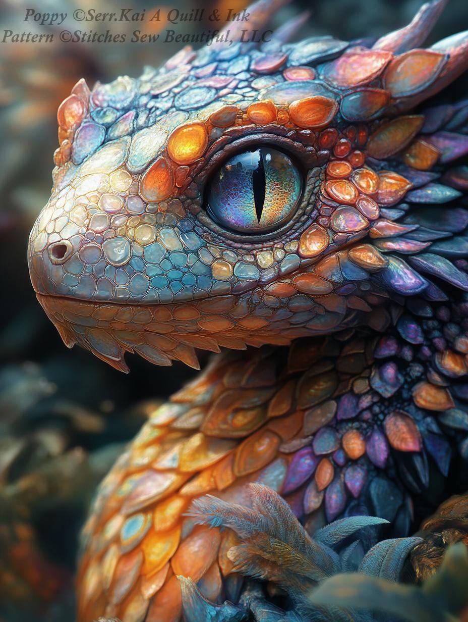 Poppy! counted cross stitch pattern by Serr.Kai A Quill & Ink