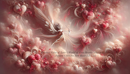 Ethereal Fairy of Love counted cross stitch pattern by World of Love Hearts/Adrian G. Eyre