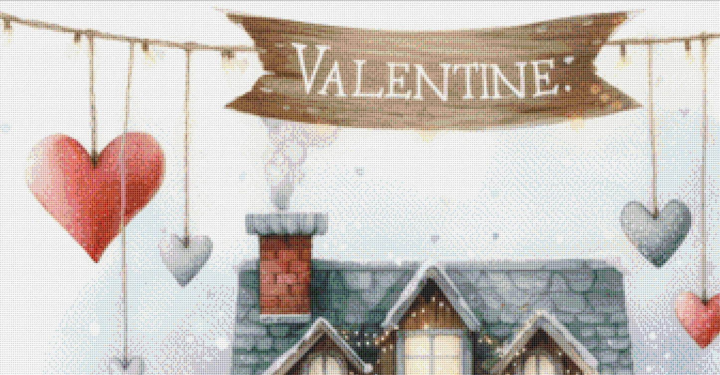 Valentine Shop No. 7 counted cross stitch pattern by Escape Journals