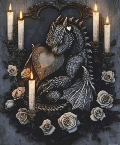 Heart of Black and White (Max Size/Color) counted cross stitch pattern by Serr.Kai A Quill & INk