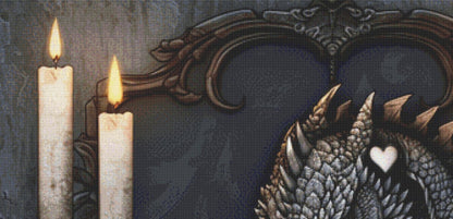 Heart of Black and White (Max Size/Color) counted cross stitch pattern by Serr.Kai A Quill & INk