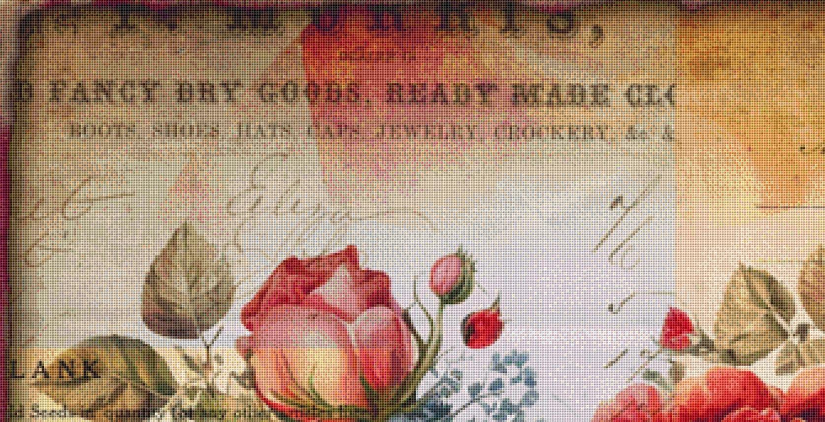 Heart of Roses (Max Size/Color) counted cross stitch pattern by Sharm Studio