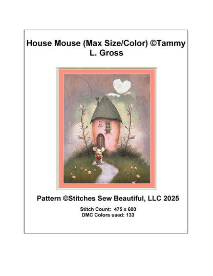 House Mouse (Max Size/Color) counted cross stitch pattern by Tammy L. Gross