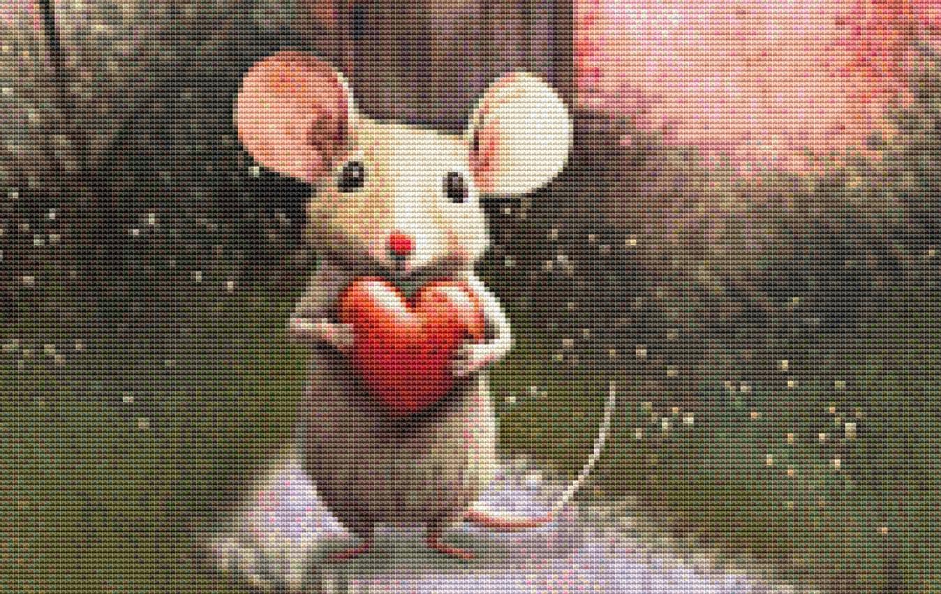 House Mouse (Max Size/Color) counted cross stitch pattern by Tammy L. Gross