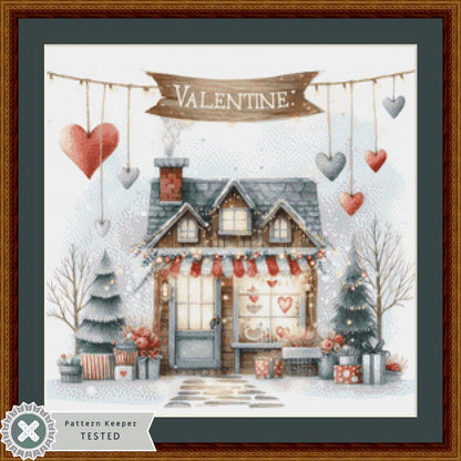 Valentine Shop No. 7 (Small) counted cross stitch pattern by Escape Journals